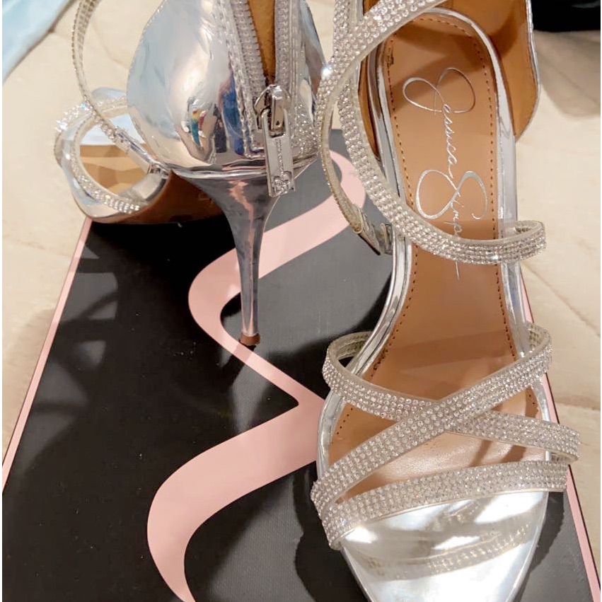 Silver Stiletto Heels Jessica Simpson Brand Silver Stiletto Heels Jessica Simpson Brand